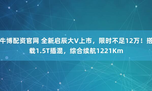 牛博配资官网 全新启辰大V上市，限时不足12万！搭载1.5T插混，综合续航1221Km